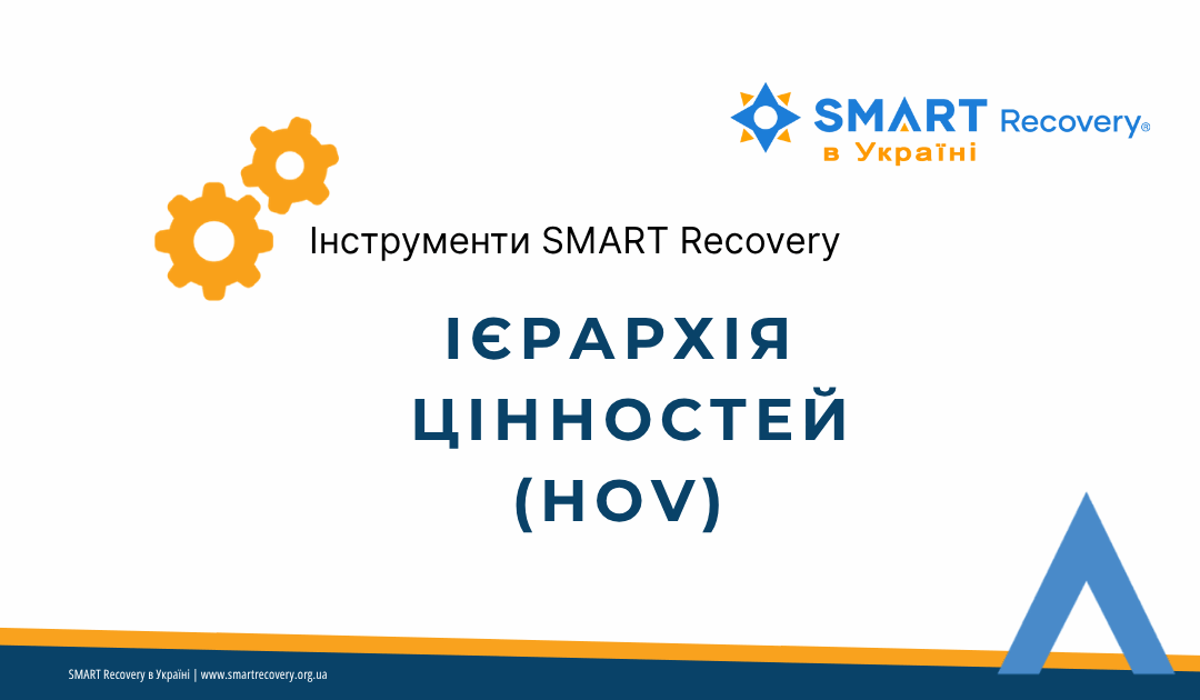 Бланк інструмента SMART Recovery «Ієрархія цінностей» — таблиця для визначення особистих цінностей, їхньої реалізації та пріоритетів